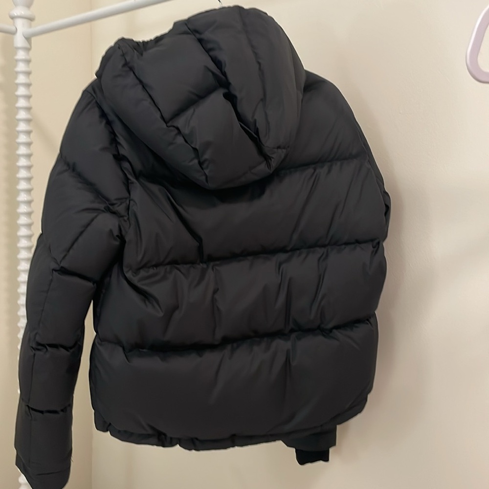 Quince Women's Responsible Down Cropped Puffer Jacket Black S - Picture 3 of 3